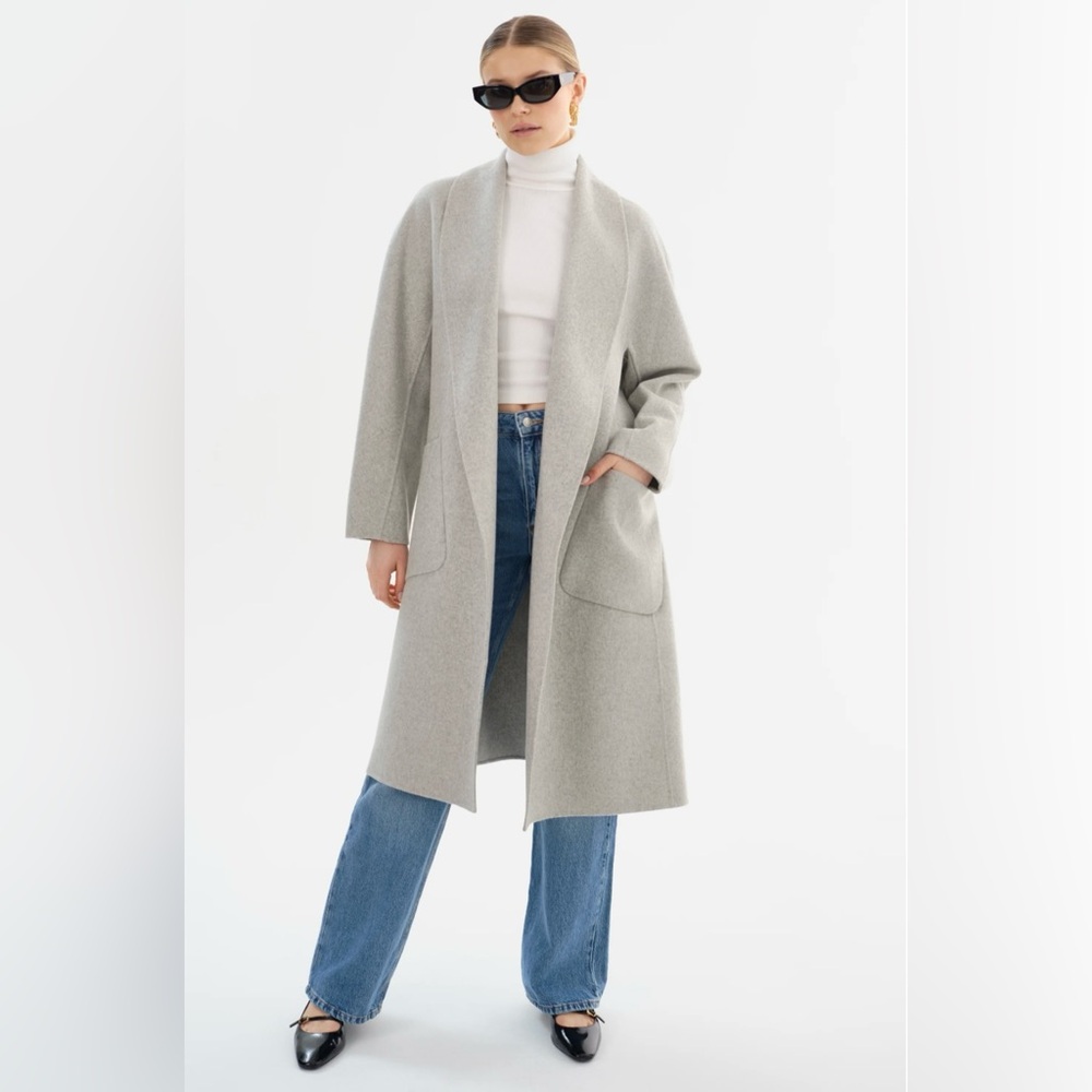 LAMARQUE THARA | SHAWL COLLAR WOOL COAT